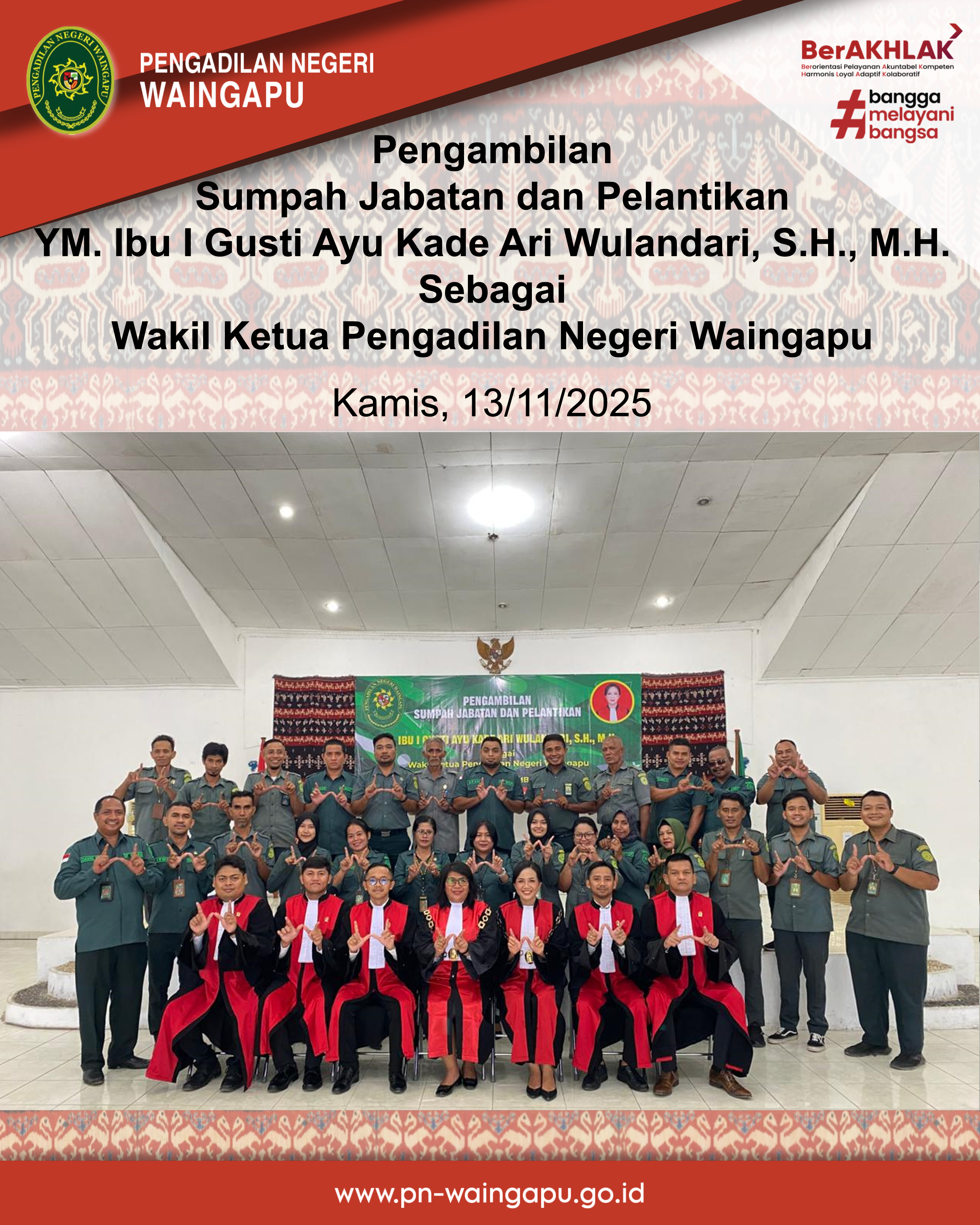 Pelantikan Wakil PN Waingapu 10
